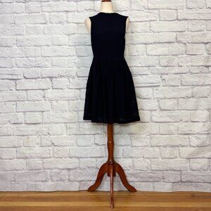 Anthropologie Deletta Black Waffle Knit Sleeveless Dress